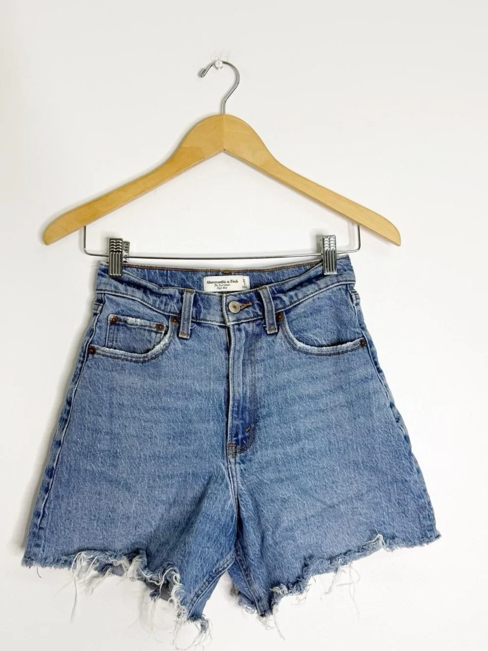 Abercrombie & Fitch Dad Shorts Curve Love High Rise Size 25/0 Denim